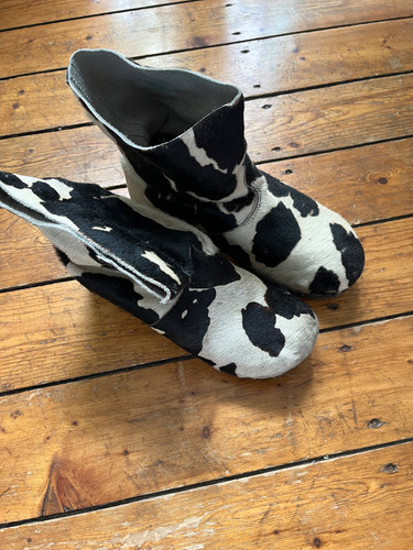 Kuhfell stiefeletten clogs - kuhfell,